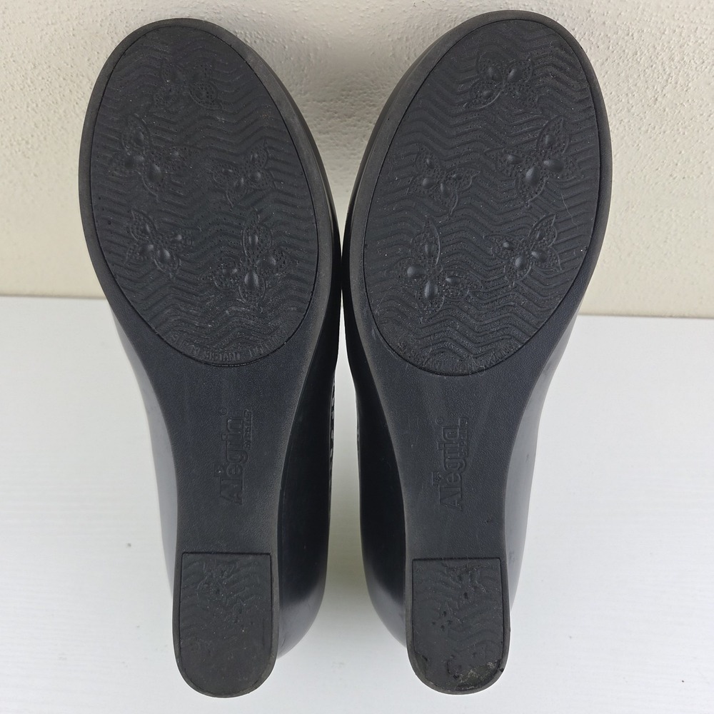 Alegria Women's Flirt‎ Dazzler Leather Pewter Wedge Size 9.5 - Picture 10 of 12